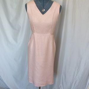 Gorgeous Donna Morgan linen pale pink sheath
